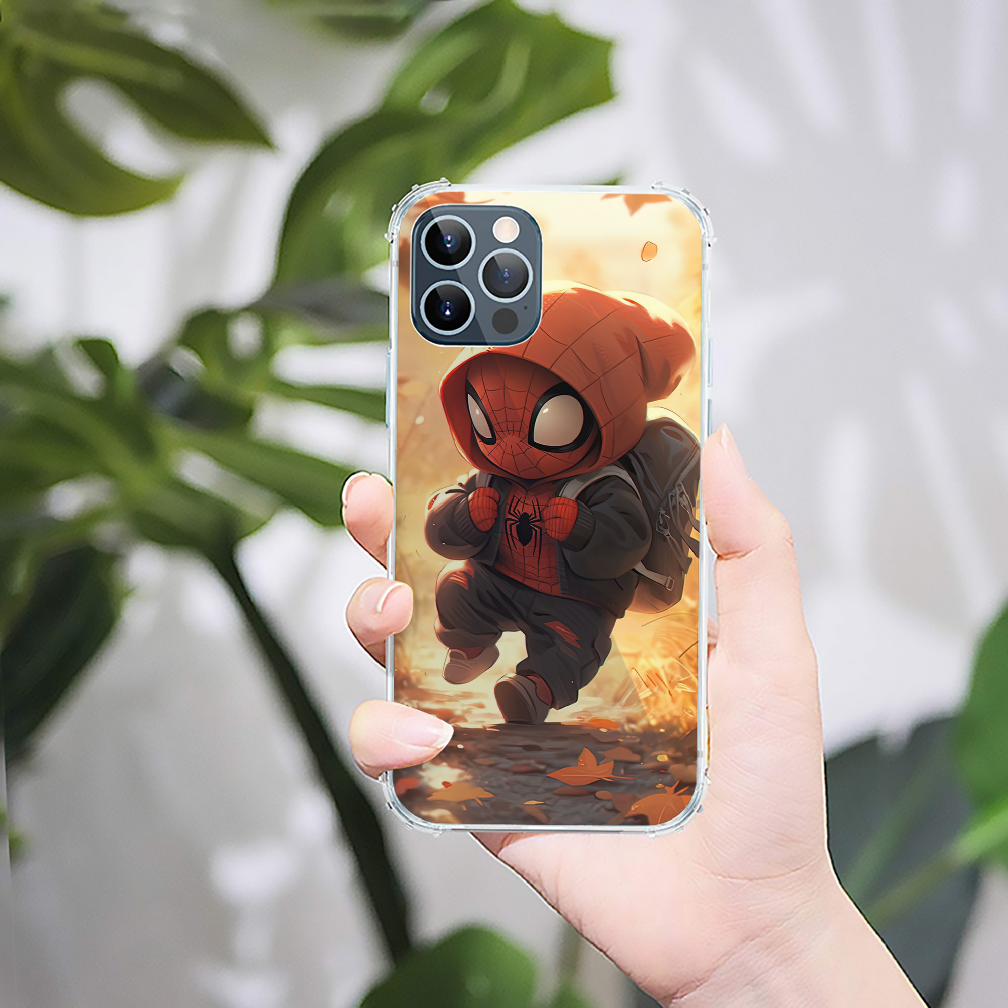 （画像用） Spider Man スパイダーマン 【iPhone 12シリーズ対応】透明スマホケース（クリアソフトケース）